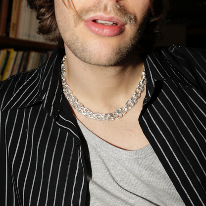 CRUSTY NECKLACE W. AQUAMARINE